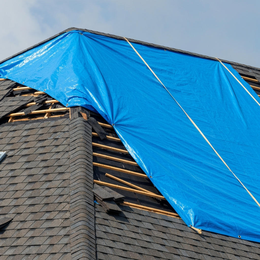 Emergency roof inspection after Northwest storm damage